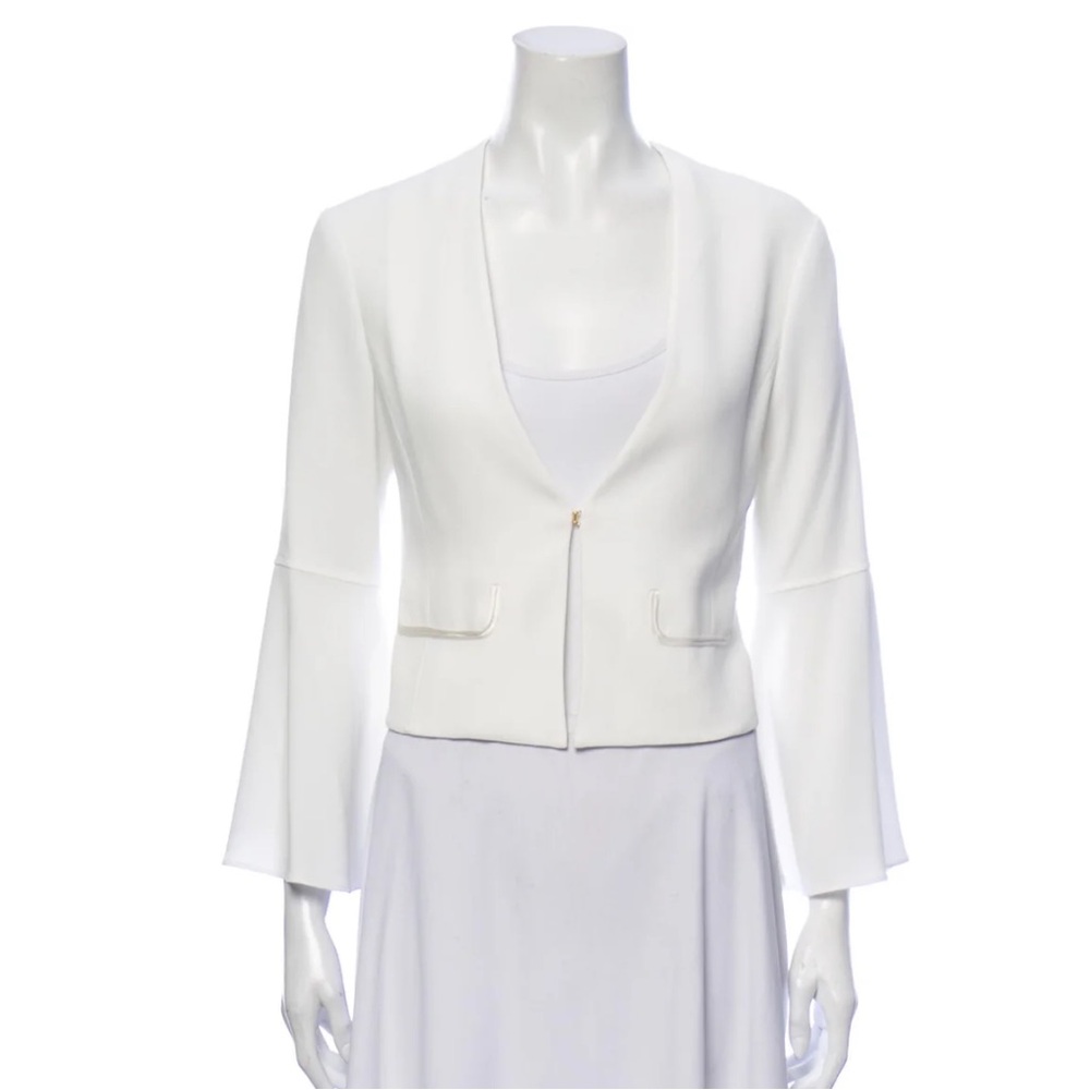 EUC STUNNING WHITE trim Derek Lam 10 Crosby blazer